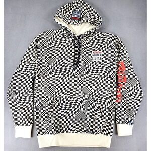 Rare Vision Street Wear All Over Print Fleece Pullover Hoodie Sweater Size Small